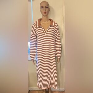 525 AMERICA RAYA: STRIPE POLO DRESS